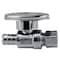 Apollo 1/2 in. PEX Barb x 3/8 in. Compression Brass Quarter-Turn Straight Stop Valve Jar, Chromed, 20PK APXVS1238C20JR - alternate 1